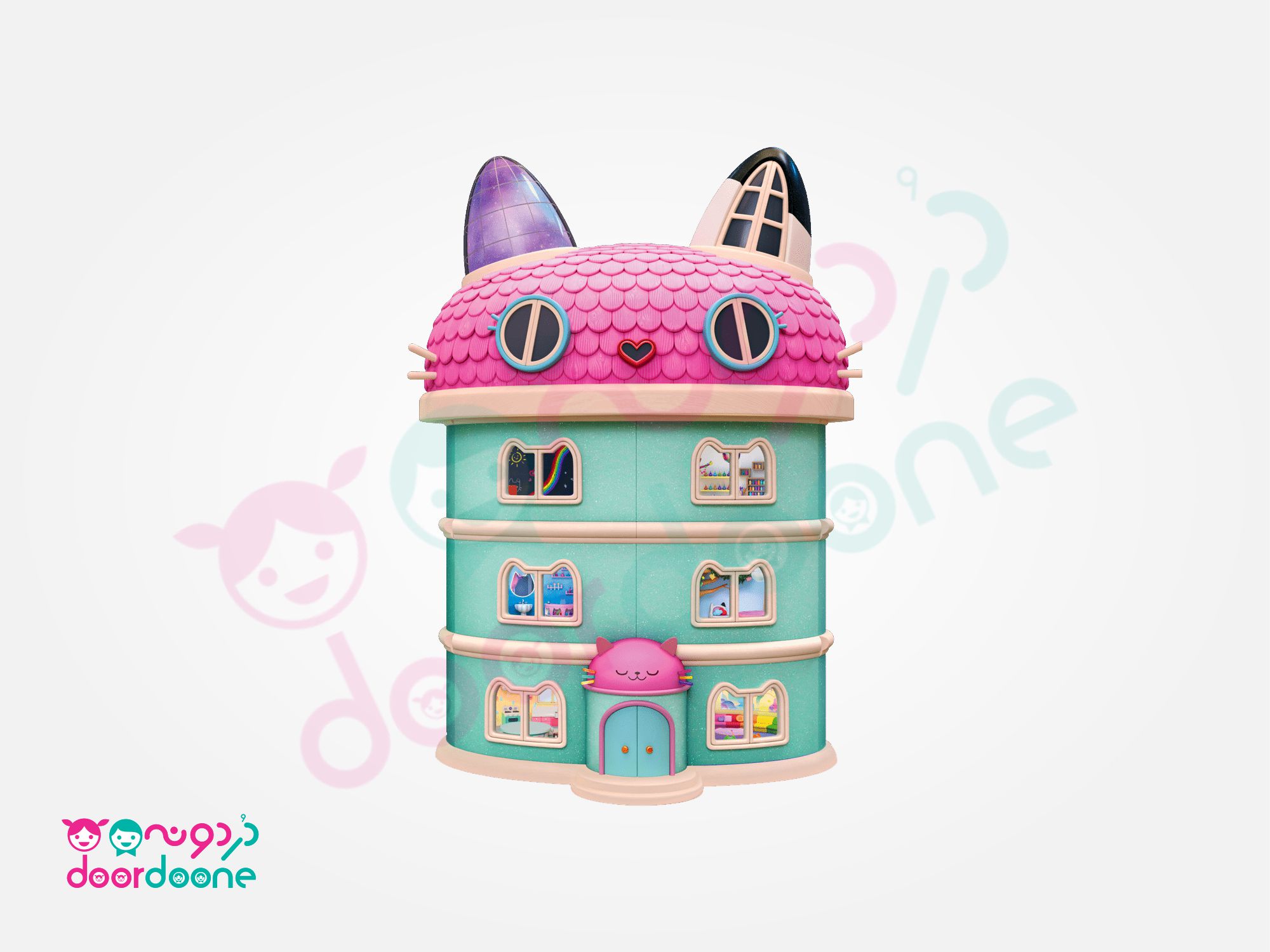 استند خانه عروسکی گبی (Gabby dollhouse) ارتفاع 35 سانتیمتر