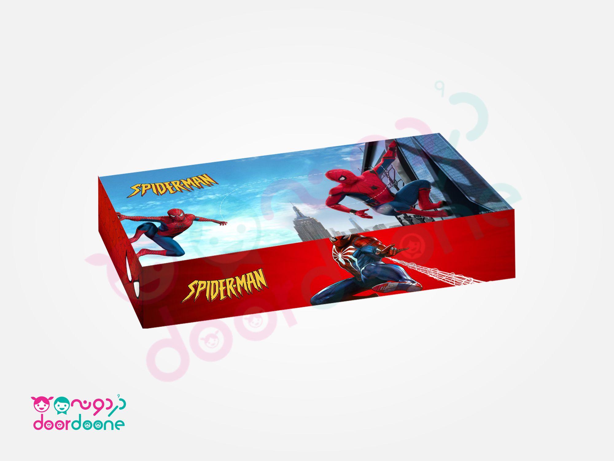 جعبه دستمال کاغذی تم مرد عنکبوتی (Spiderman)