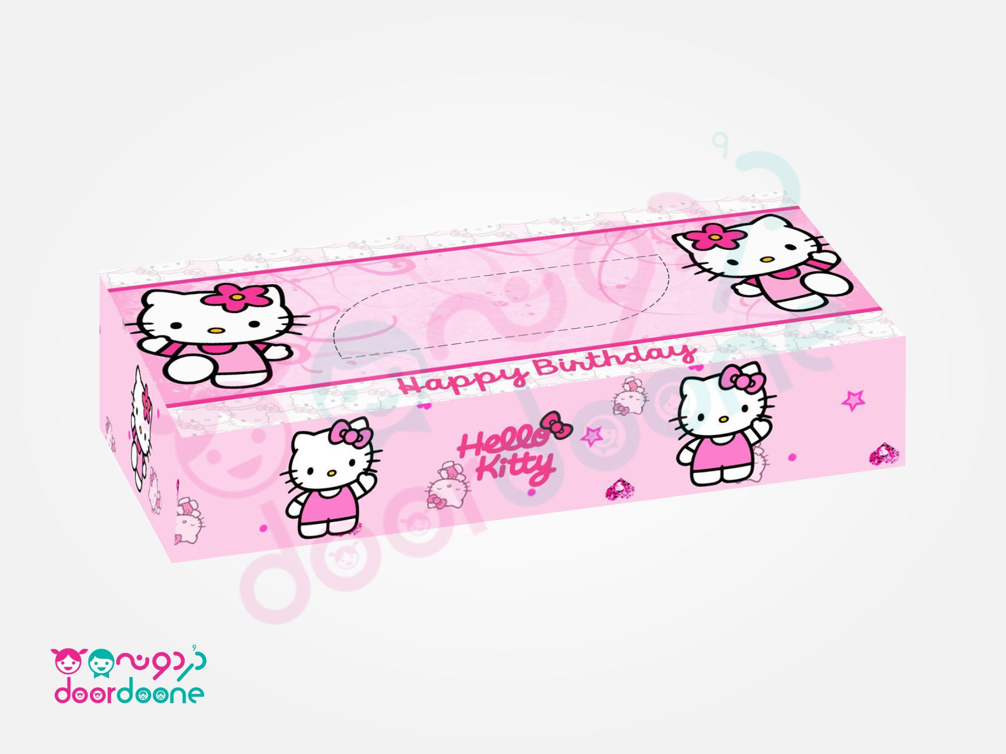 جعبه دستمال کاغذی تم هلو کيتی (Hello Kitty)